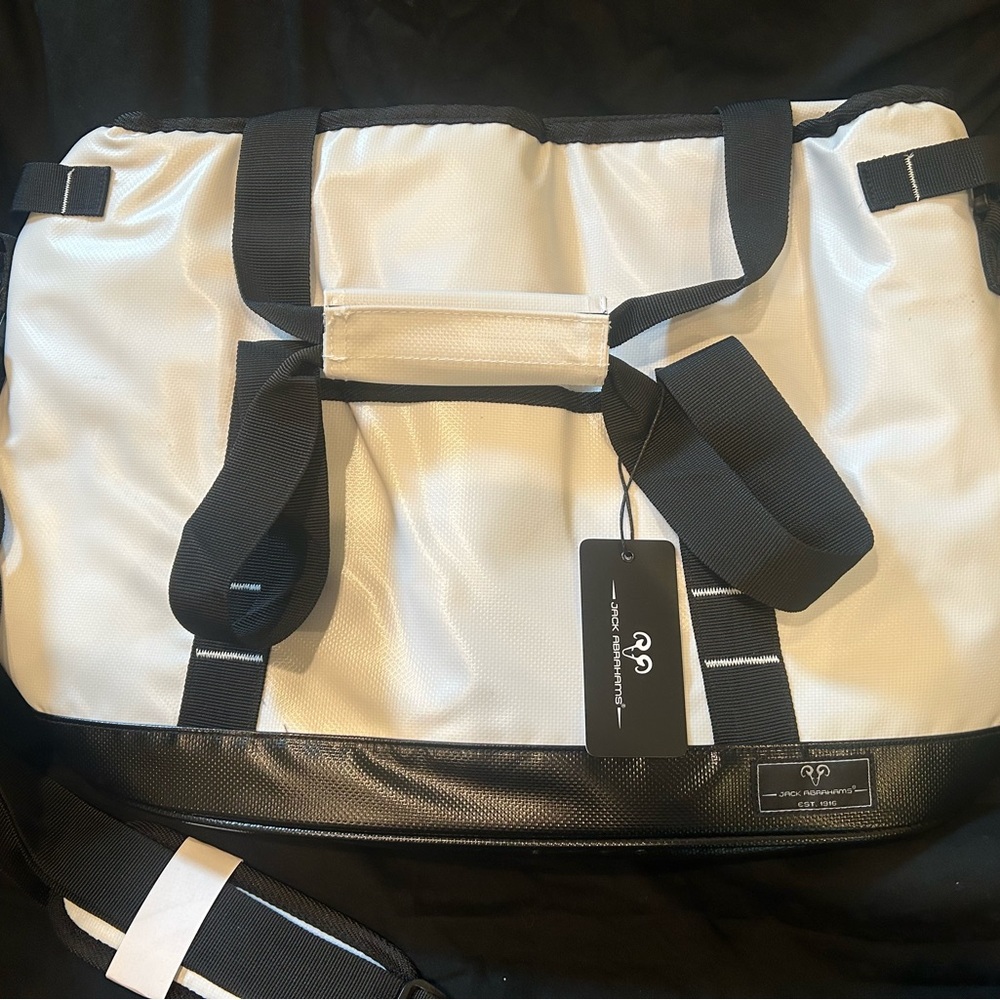 Jack Abrahams 18" Briskline Shiny Tarpaulin Insulated 24 can cooler tote